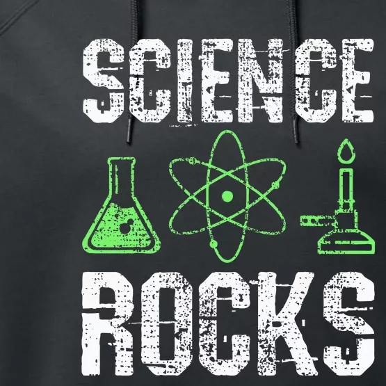 Science Rocks Biologist Chemistry Physics Teacher Performance Fleece Hoodie