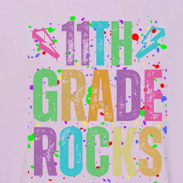 School Rocks Back To School Rockin 11th Grade Rocks Garment-Dyed Sweatshirt