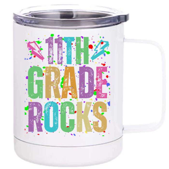 School Rocks Back To School Rockin 11th Grade Rocks Front & Back 12oz Stainless Steel Tumbler Cup