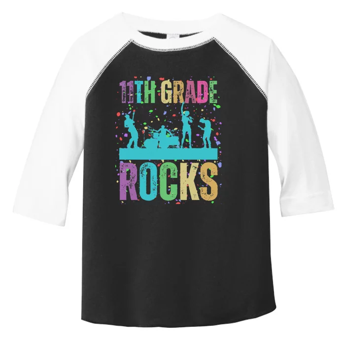 School Rocks Back To School Rockin 11th Grade Rocks Toddler Fine Jersey T-Shirt