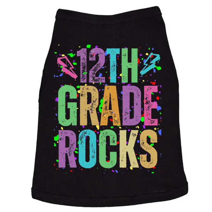 School Rocks Back To School Rockin 12th Grade Rocks Doggie Tank