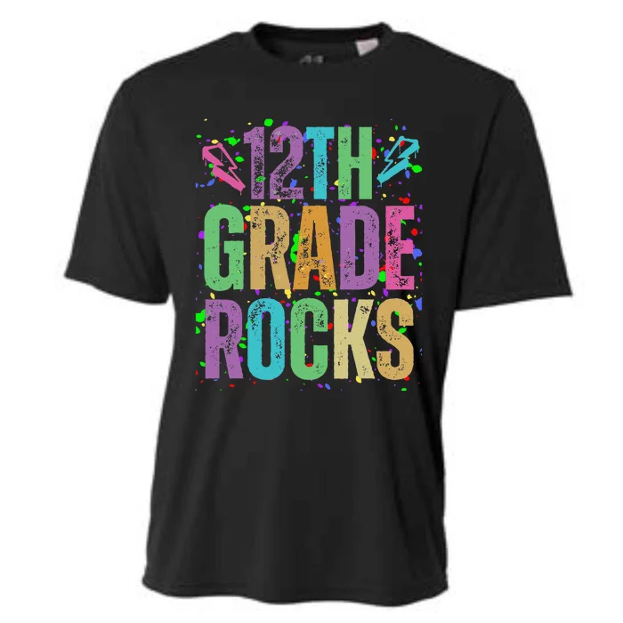 School Rocks Back To School Rockin 12th Grade Rocks Cooling Performance Crew T-Shirt