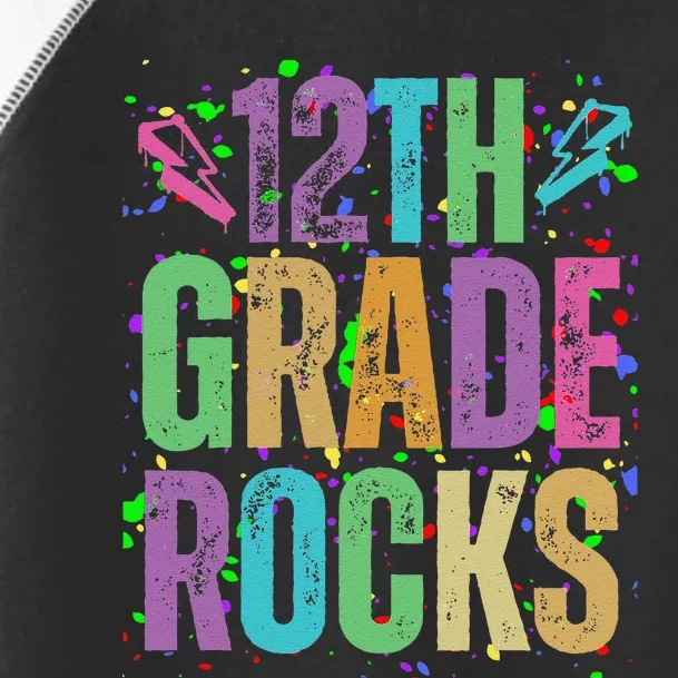 School Rocks Back To School Rockin 12th Grade Rocks Toddler Fine Jersey T-Shirt