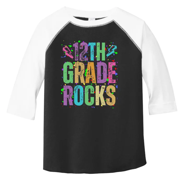 School Rocks Back To School Rockin 12th Grade Rocks Toddler Fine Jersey T-Shirt