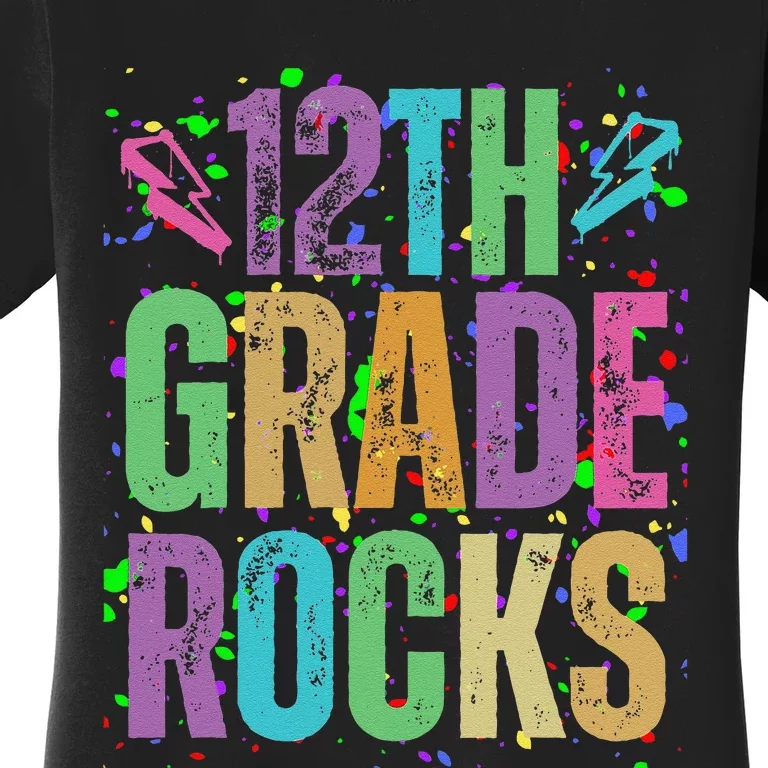 School Rocks Back To School Rockin 12th Grade Rocks Women's T-Shirt