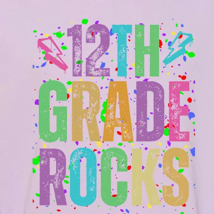 School Rocks Back To School Rockin 12th Grade Rocks Garment-Dyed Sweatshirt