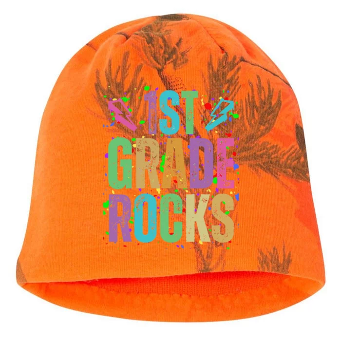 School Rocks Back To School Rockin 1st Grade Rocks Kati - Camo Knit Beanie