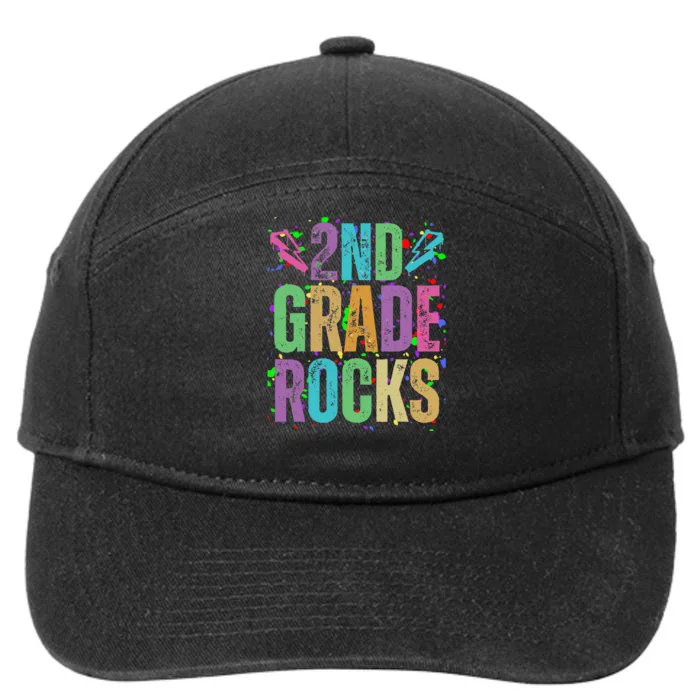 School Rocks Back To School Rockin 2nd Grade Rocks 7-Panel Snapback Hat