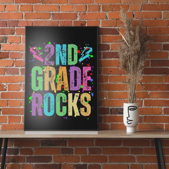 School Rocks Back To School Rockin 2nd Grade Rocks Poster