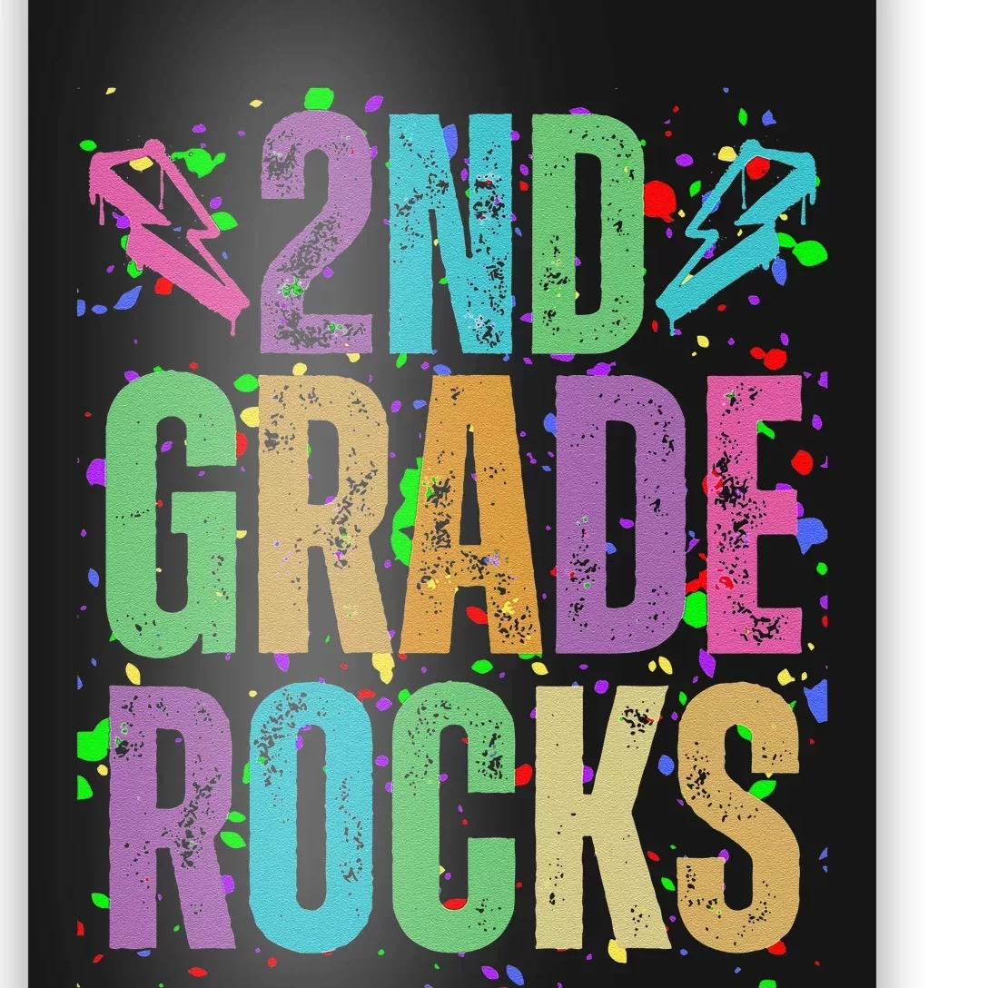 School Rocks Back To School Rockin 2nd Grade Rocks Poster