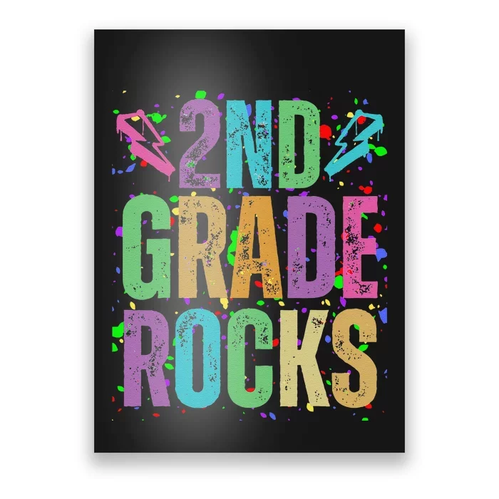 School Rocks Back To School Rockin 2nd Grade Rocks Poster