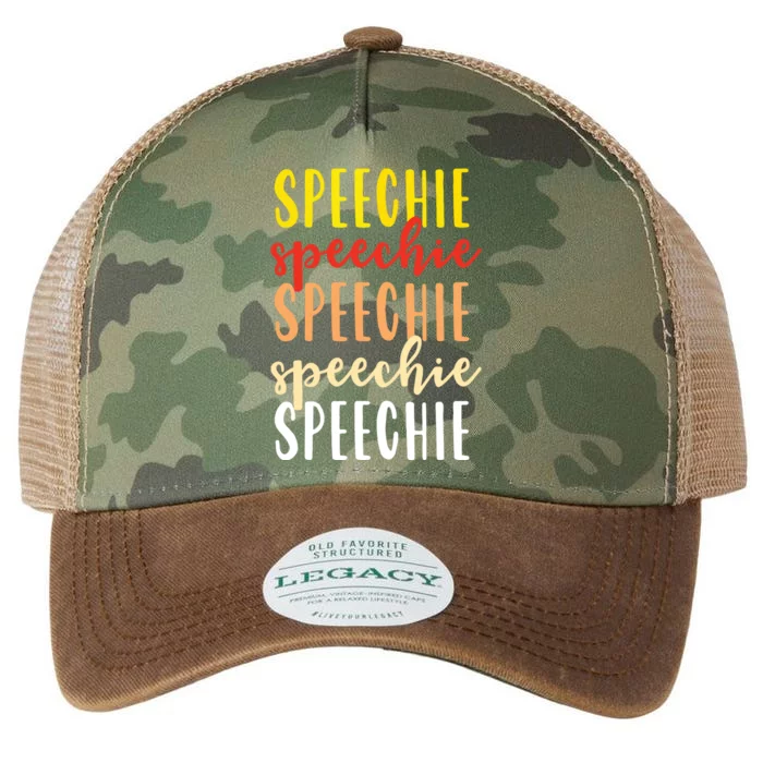 Speechie Retro Boho Speech Language Therapy SLP Gift Legacy Tie Dye Trucker Hat