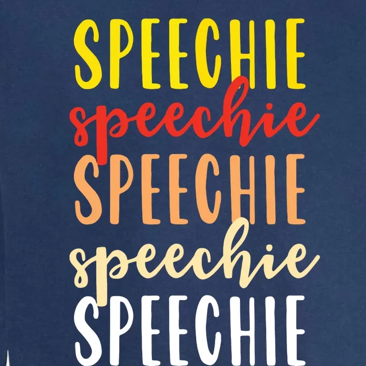 Speechie Retro Boho Speech Language Therapy SLP Gift Garment-Dyed Sweatshirt