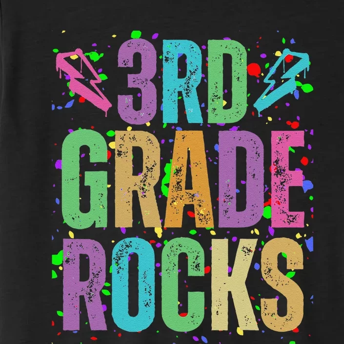 School Rocks Back To School Rockin 3rd Grade Rocks ChromaSoft Performance T-Shirt