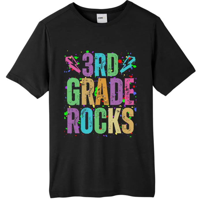 School Rocks Back To School Rockin 3rd Grade Rocks ChromaSoft Performance T-Shirt