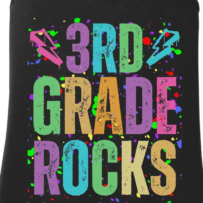 School Rocks Back To School Rockin 3rd Grade Rocks Ladies Essential Tank