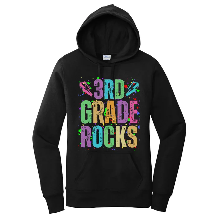 School Rocks Back To School Rockin 3rd Grade Rocks Women's Pullover Hoodie