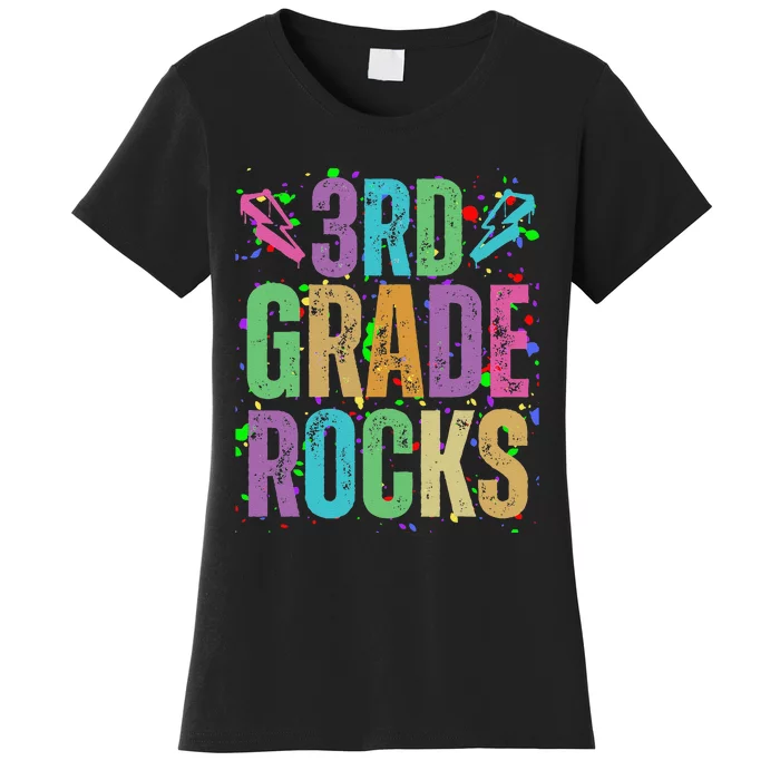 School Rocks Back To School Rockin 3rd Grade Rocks Women's T-Shirt