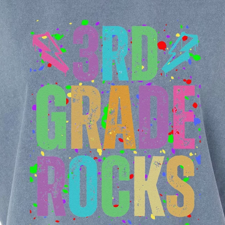 School Rocks Back To School Rockin 3rd Grade Rocks Garment-Dyed Women's Muscle Tee