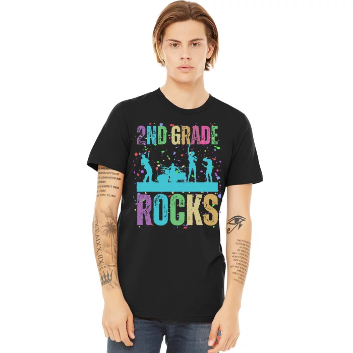 School Rocks Back To School Rockin 2nd Grade Rocks Premium T-Shirt