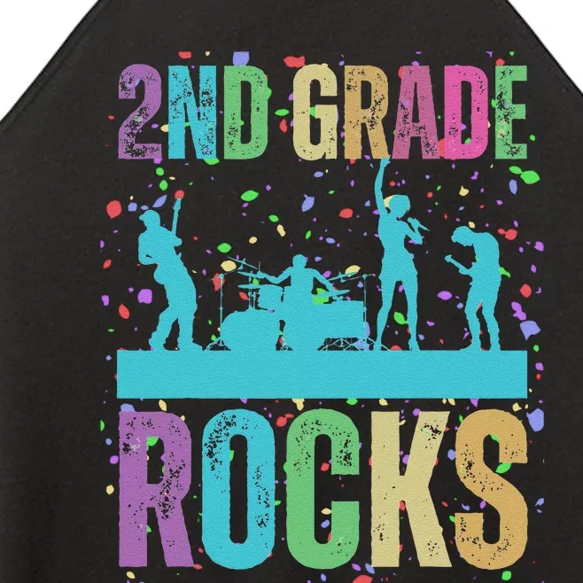 School Rocks Back To School Rockin 2nd Grade Rocks Women’s Perfect Tri Rocker Tank