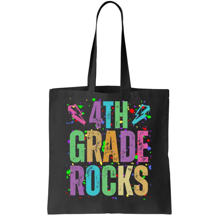 School Rocks Back To School Rockin 4th Grade Rocks Tote Bag