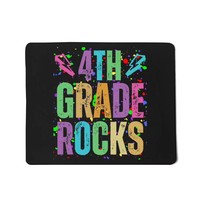 School Rocks Back To School Rockin 4th Grade Rocks Mousepad