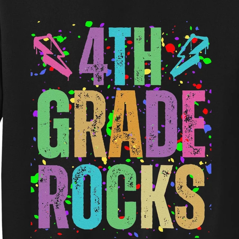 School Rocks Back To School Rockin 4th Grade Rocks Tall Sweatshirt