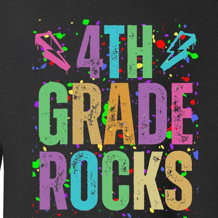 School Rocks Back To School Rockin 4th Grade Rocks Toddler Sweatshirt