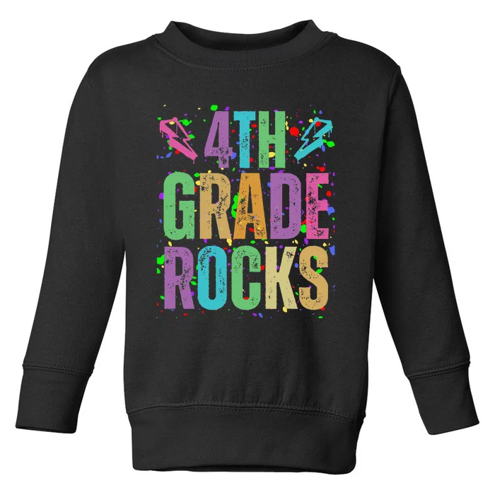 School Rocks Back To School Rockin 4th Grade Rocks Toddler Sweatshirt