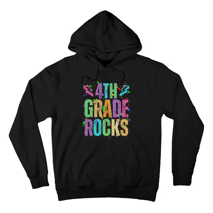 School Rocks Back To School Rockin 4th Grade Rocks Tall Hoodie