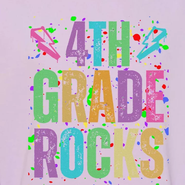 School Rocks Back To School Rockin 4th Grade Rocks Garment-Dyed Sweatshirt