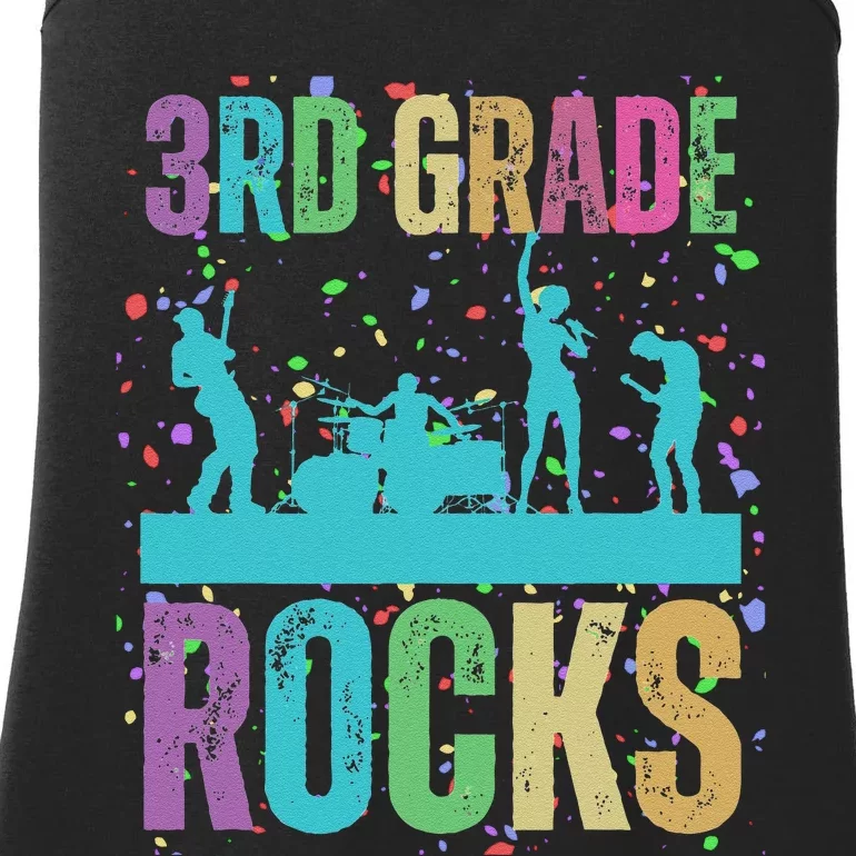 School Rocks Back To School Rockin 3rd Grade Rocks Ladies Essential Tank