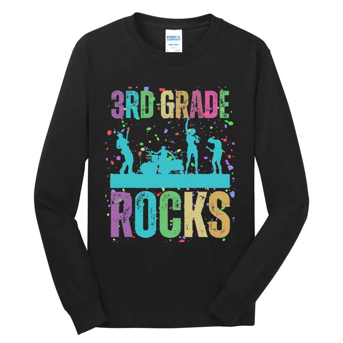 School Rocks Back To School Rockin 3rd Grade Rocks Tall Long Sleeve T-Shirt