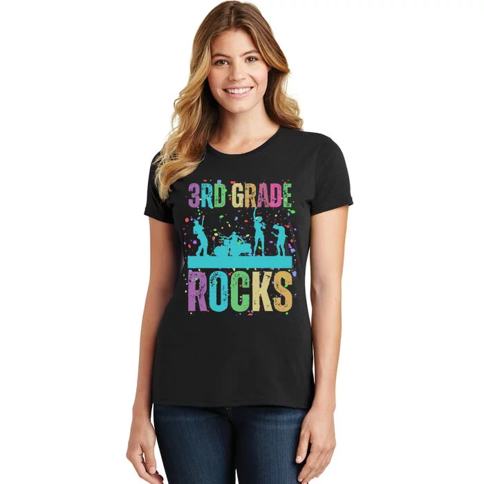 School Rocks Back To School Rockin 3rd Grade Rocks Women's T-Shirt