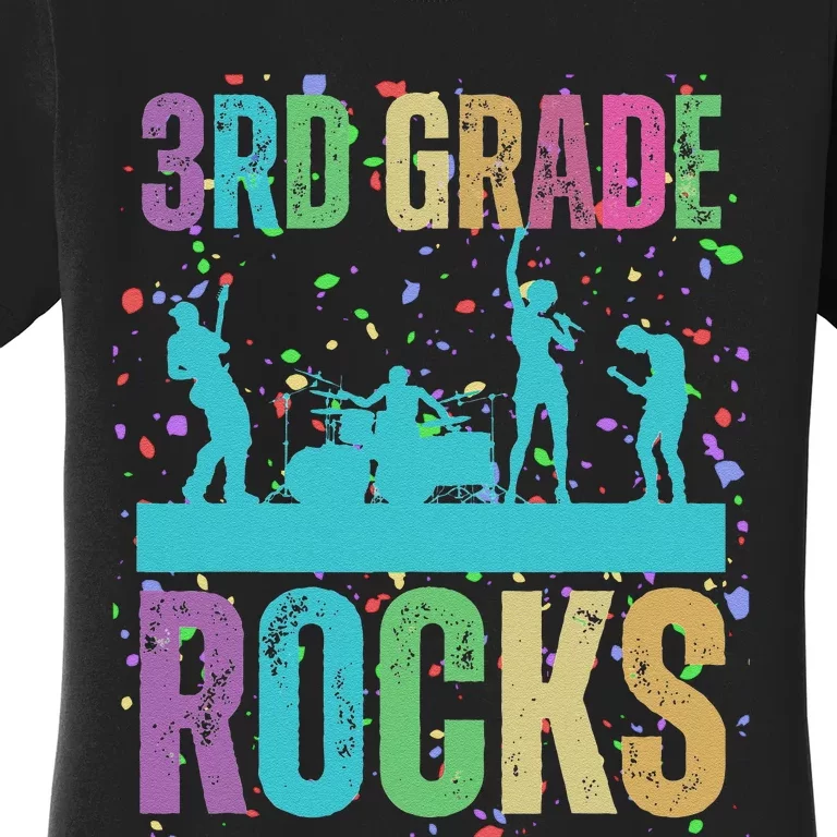 School Rocks Back To School Rockin 3rd Grade Rocks Women's T-Shirt