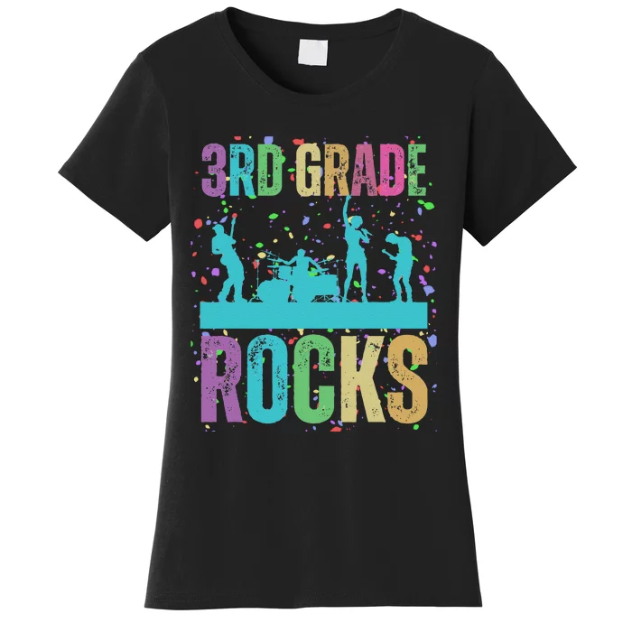 School Rocks Back To School Rockin 3rd Grade Rocks Women's T-Shirt