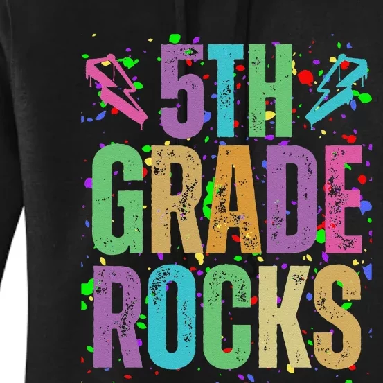 School Rocks Back To School Rockin 5th Grade Rocks Women's Pullover Hoodie