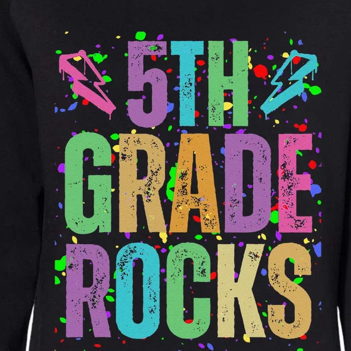 School Rocks Back To School Rockin 5th Grade Rocks Womens California Wash Sweatshirt