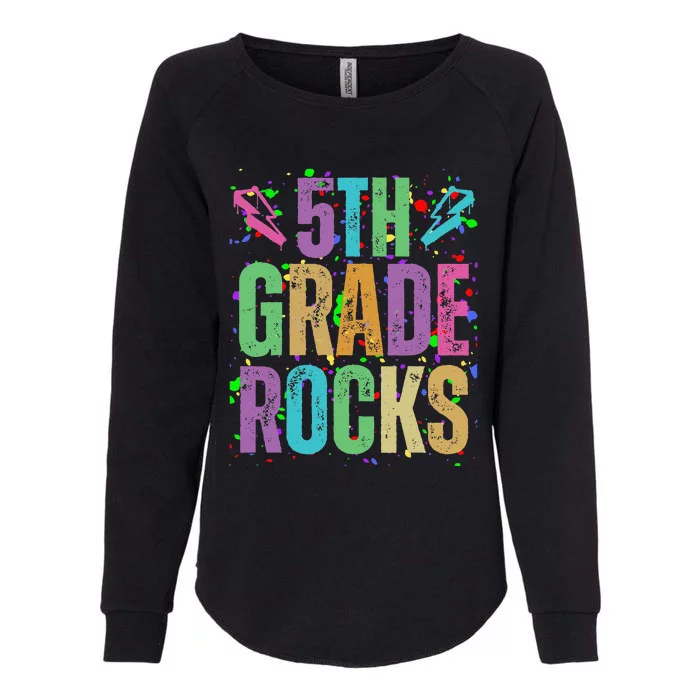 School Rocks Back To School Rockin 5th Grade Rocks Womens California Wash Sweatshirt