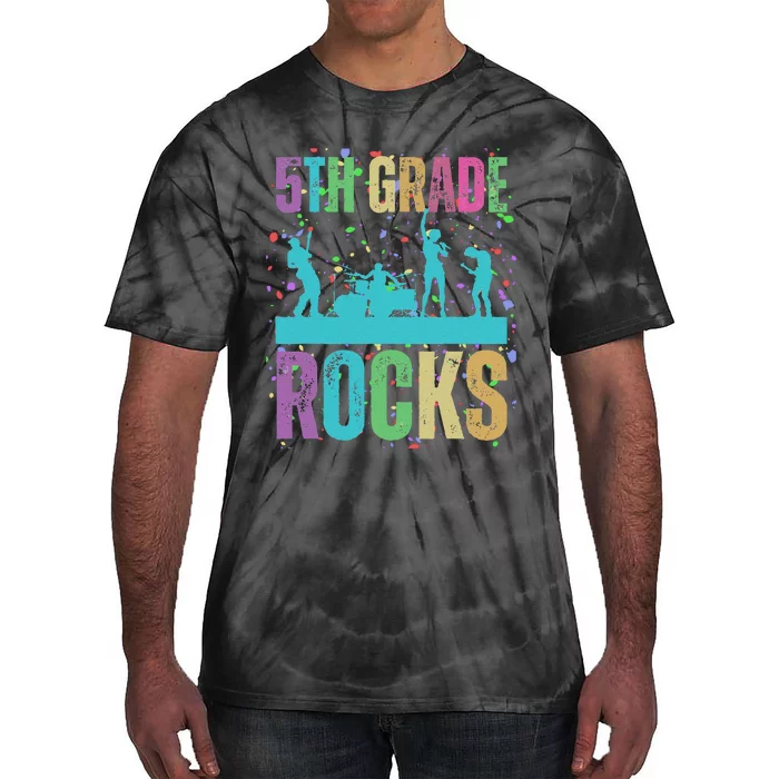 School Rocks Back To School Rockin 5th Grade Rocks Tie-Dye T-Shirt