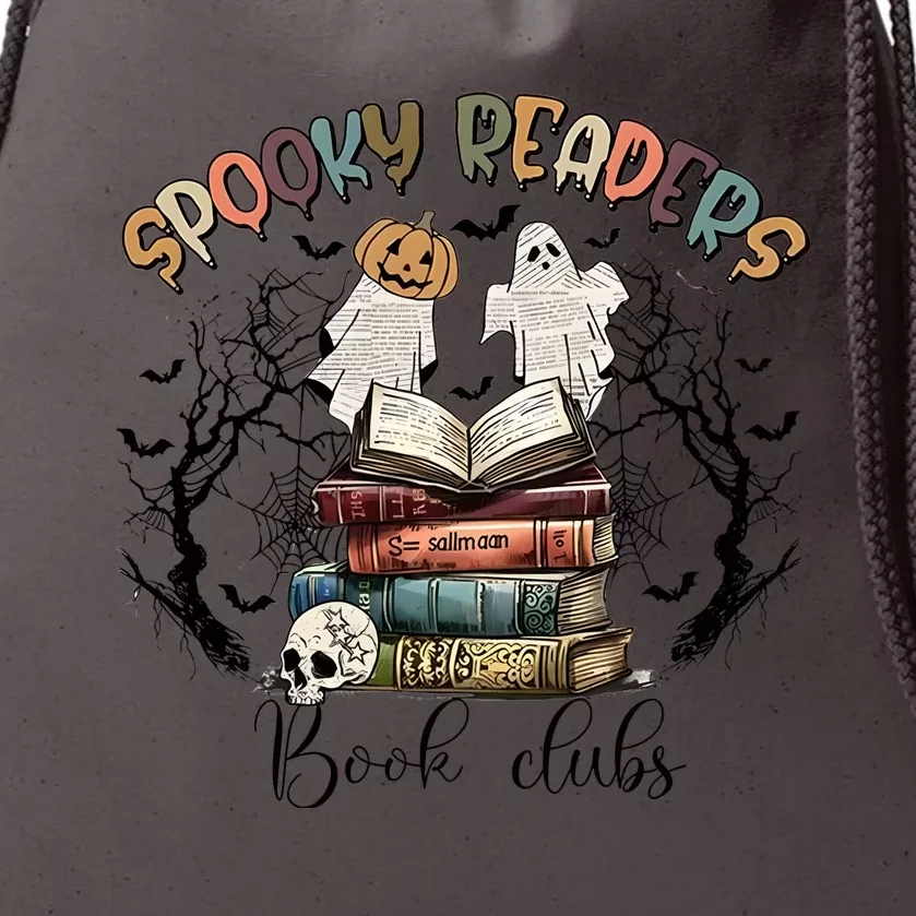 Spooky Readers Book Clubs Drawstring Bag