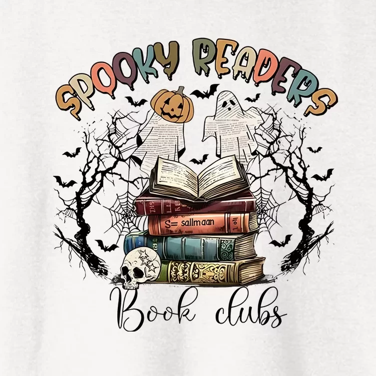 Spooky Readers Book Clubs Women's Crop Top Tee