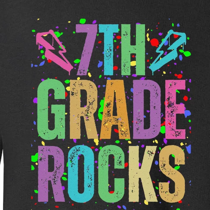 School Rocks Back To School Rockin 7th Grade Rocks Toddler Sweatshirt