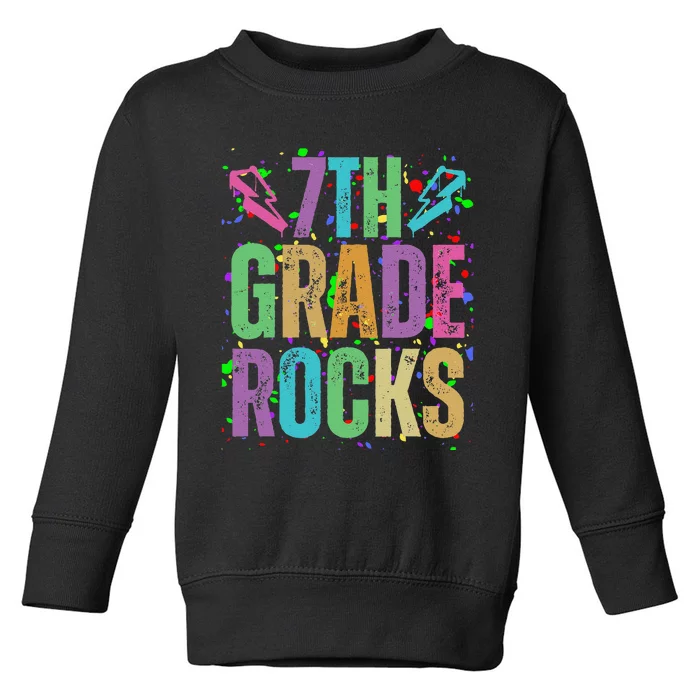 School Rocks Back To School Rockin 7th Grade Rocks Toddler Sweatshirt