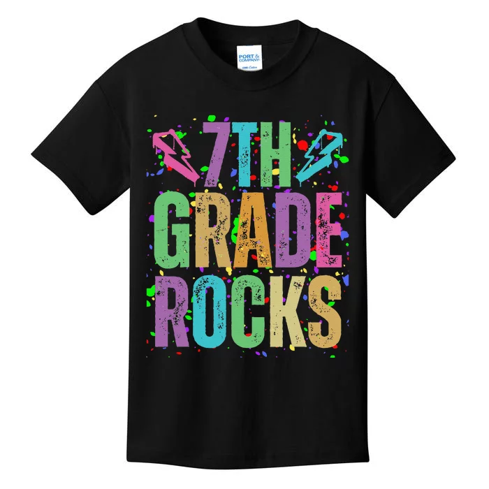 School Rocks Back To School Rockin 7th Grade Rocks Kids T-Shirt