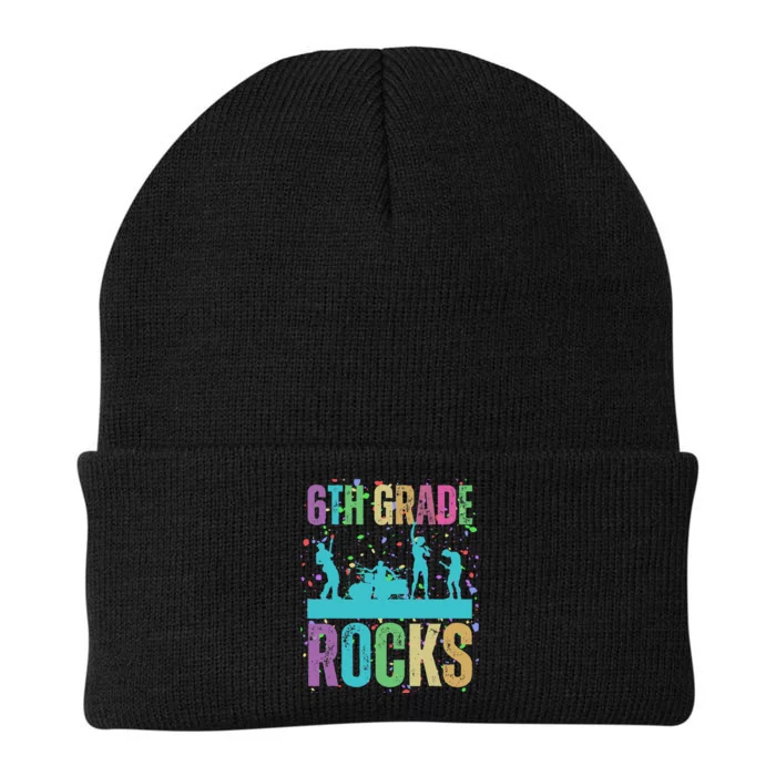 School Rocks Back To School Rockin 6th Grade Rocks Knit Cap Winter Beanie