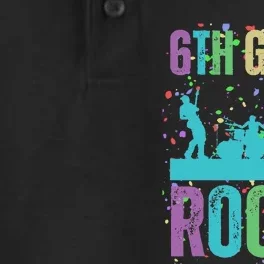 School Rocks Back To School Rockin 6th Grade Rocks Dry Zone Grid Performance Polo