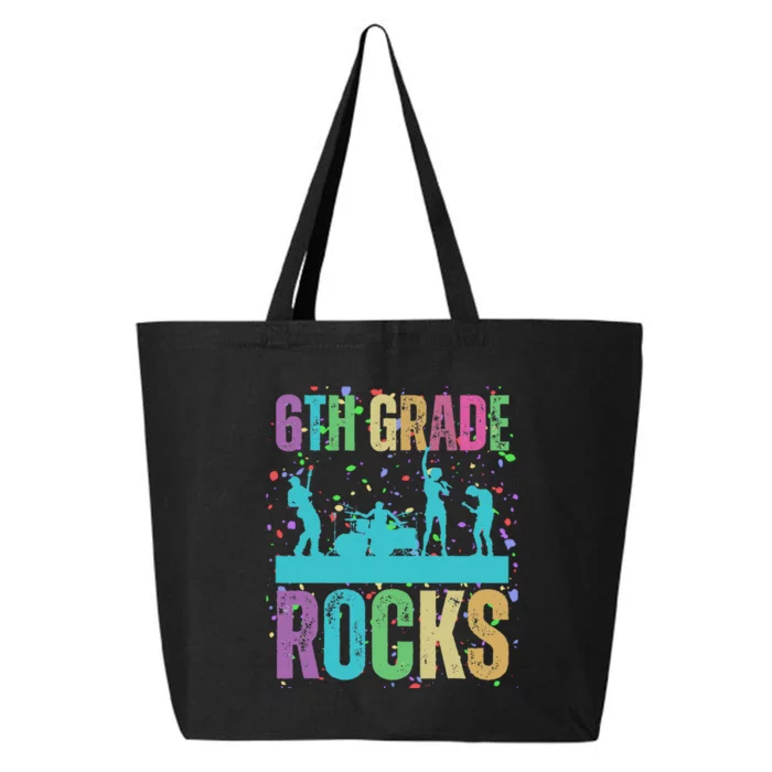 School Rocks Back To School Rockin 6th Grade Rocks 25L Jumbo Tote