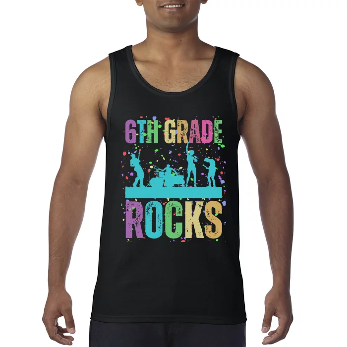 School Rocks Back To School Rockin 6th Grade Rocks Tank Top